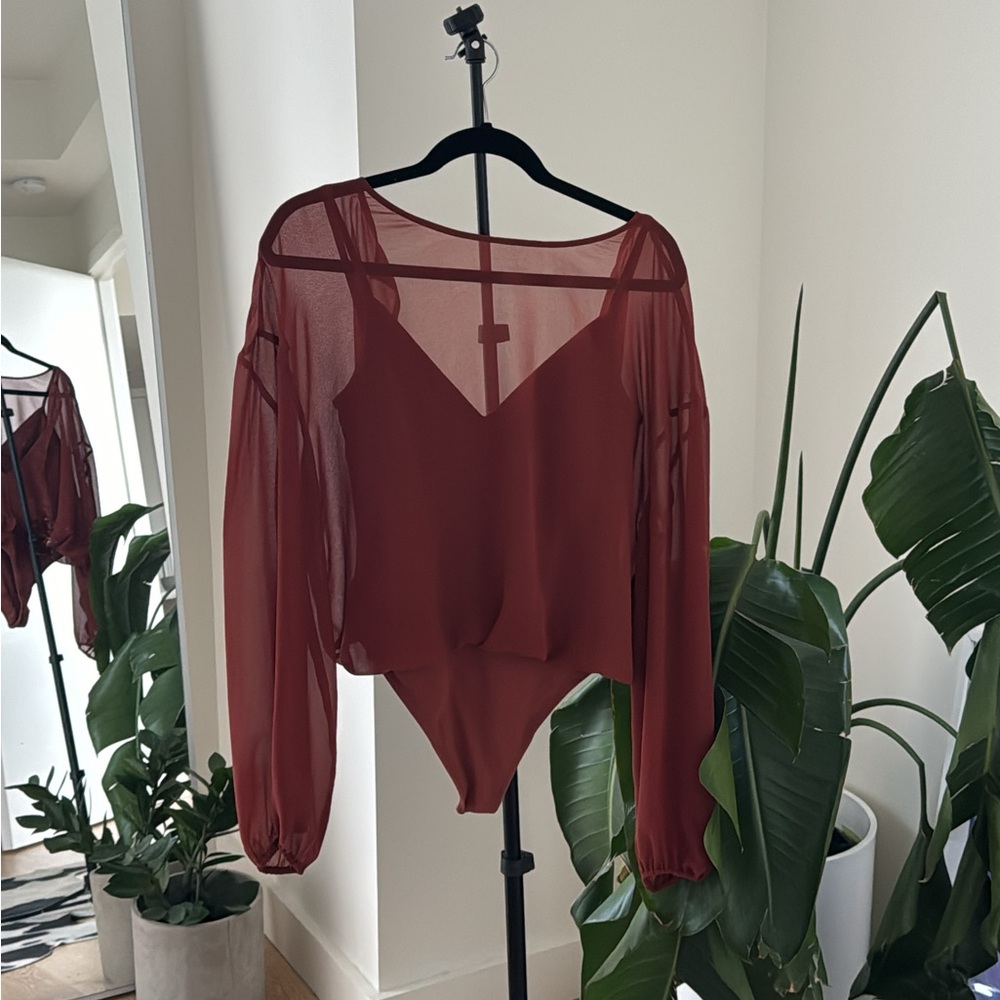 Aritzia Burnt Orange Blouse